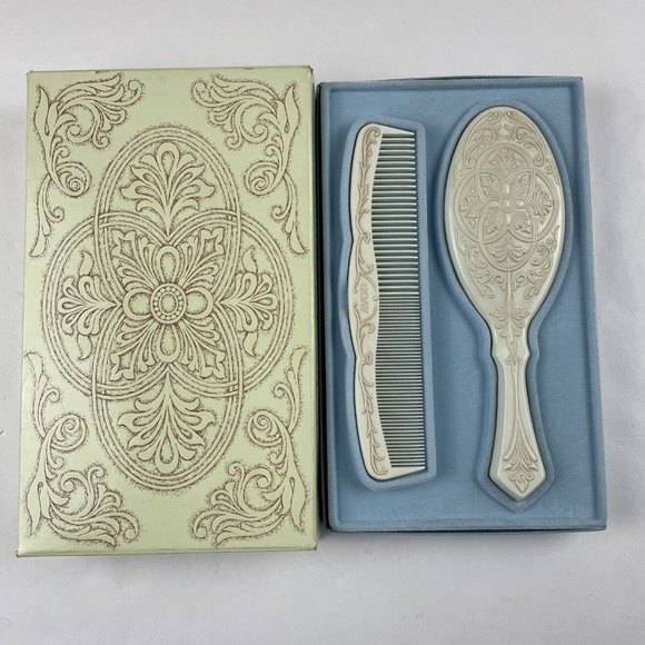 Avon Hair Vintage Avon Past Present Comb And Hairbrush Brush Set